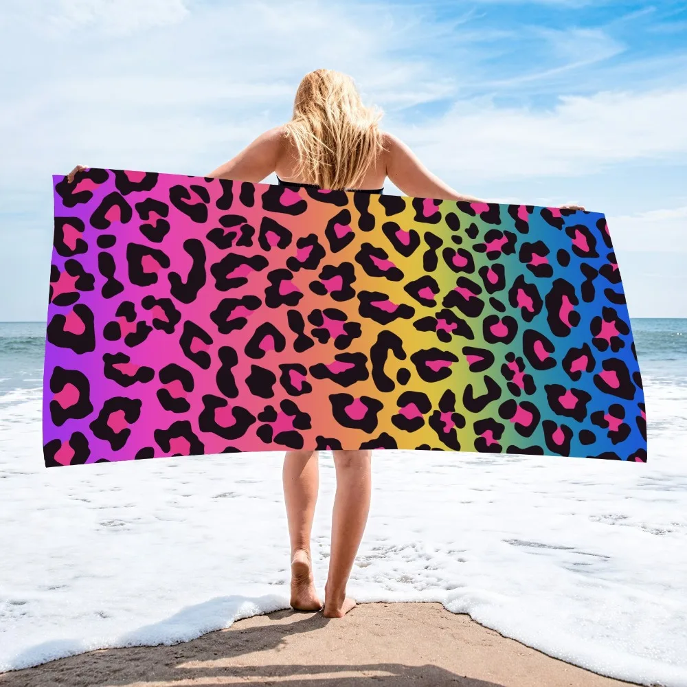 3D Printing Beach Towel Super Fiber Quick-dry Absorb Water Bath Towel 27.5x55in Beach Camping Fitness Swim Beach Blanket