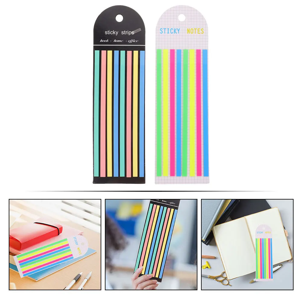 2冊 カラースティッキータブ ペット透明ハイライトストリップ 読書用 注釈作成用 ノート作成用 初心者向けブックタブ