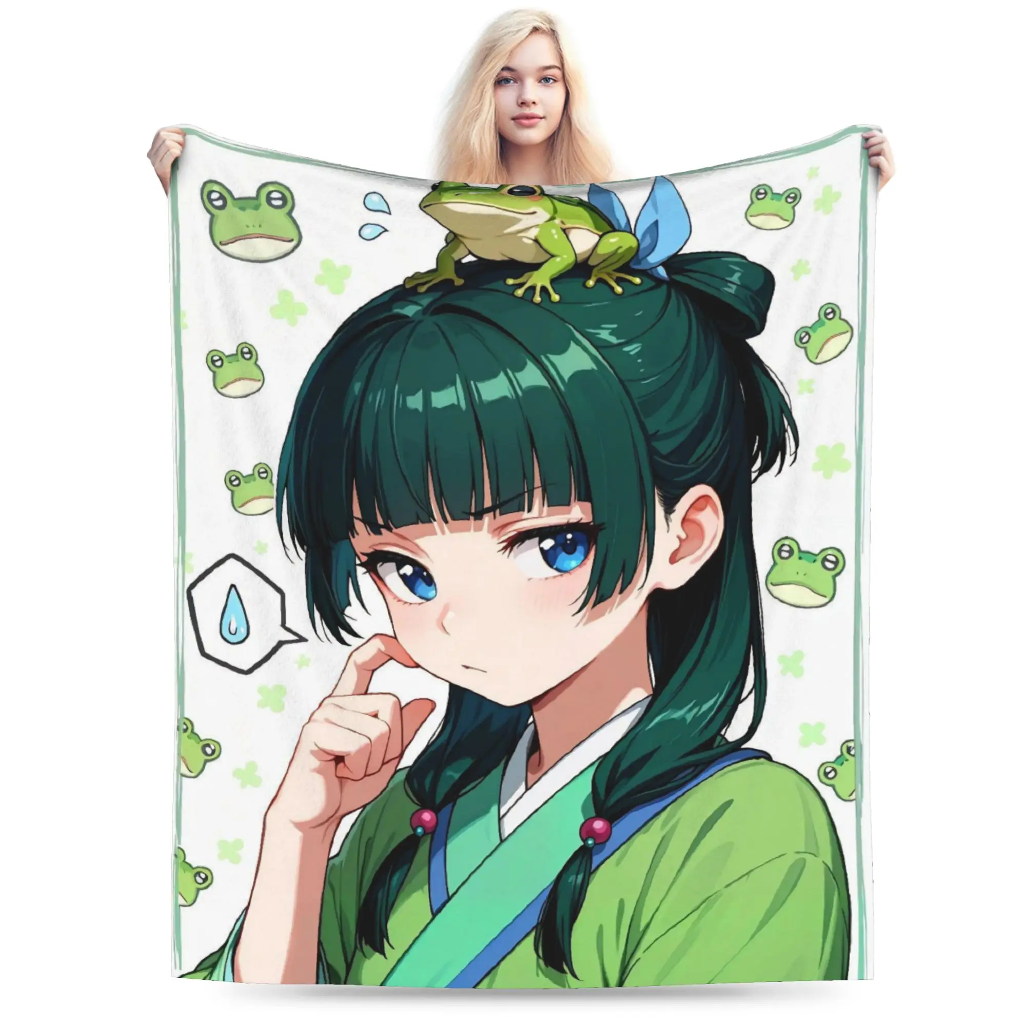Maomao The Apothecary Diaries Blankets Fleece Autumn/Winter Thin Throw Blanket for Bedding Office Plush Thin Quilt