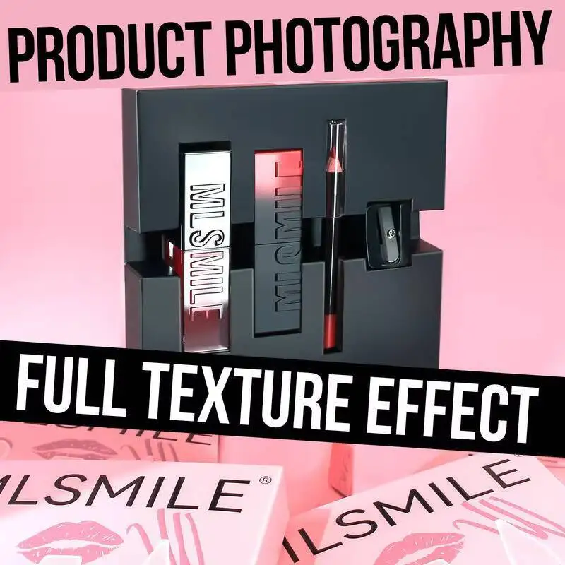 

MLSMILE Makeup Set Matte Lipstick Gloss Lip Liner + Pencil Sharpener 6 Combinations 2025 New