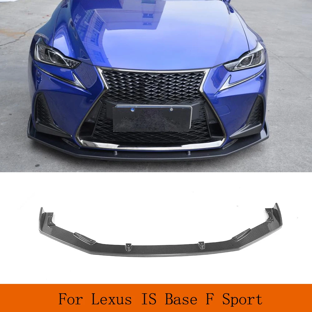 For Lexus IS300 IS350 Base F Sport Sedan 2017 2018 Carbon Fiber Front Racing Body Kits Protector Car Front Bumper Lip Spoiler