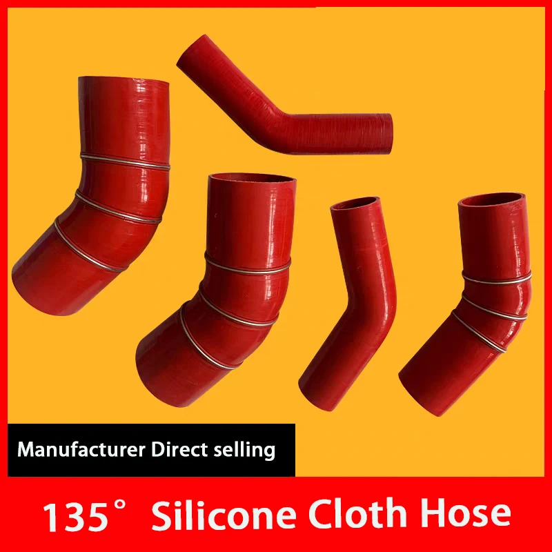 

135° Turbocharger Connecting Pipe ID25-110mm Rducing High-Temperature Silicone connecting Hose Intercooler Connecting Pipe ﻿