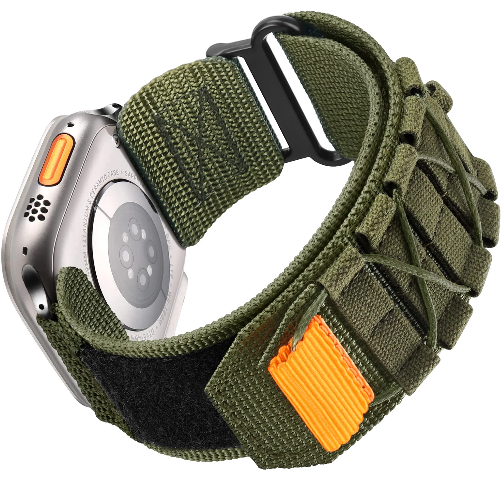 Tactical Alpine Sports Strap for Apple Watch Band Series 9 8 7 6 5 Ultra 2 49mm Nylon Strap 45mm 44mm 42mm 41mm 38mm 40mm 41mm