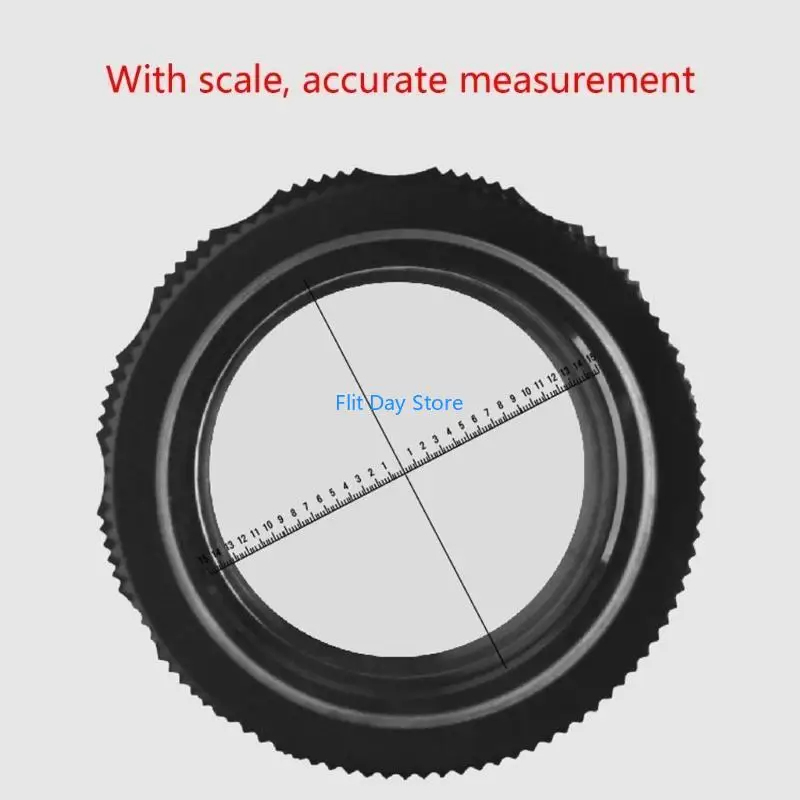 

F92C 10XScale Stand Magnifier Desktop Glass Portable Cylinder