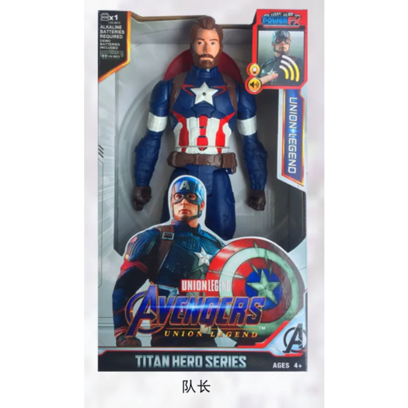 30 سنتيمتر لعبة مارفل أفنجرز ثانوس هالك سبايدرمان كابتن أمريكا الرجل الحديدي ثور النمر الأسود مع الصوت والضوء لعبة الحركة هدية #6