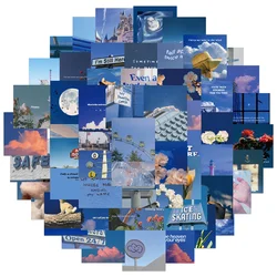 60PCS Healing Blue Scenery Personalized Graffiti Sticker Guitar Desk Suitcase Computer Skateboard Car Waterproof