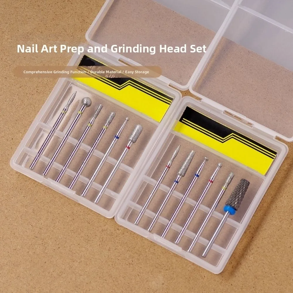 6-delige professionele nagelpolijstkopset Slijtvaste hoge hardheid Nail Art boorkits Draagbare verwijdering van dode huidcellen