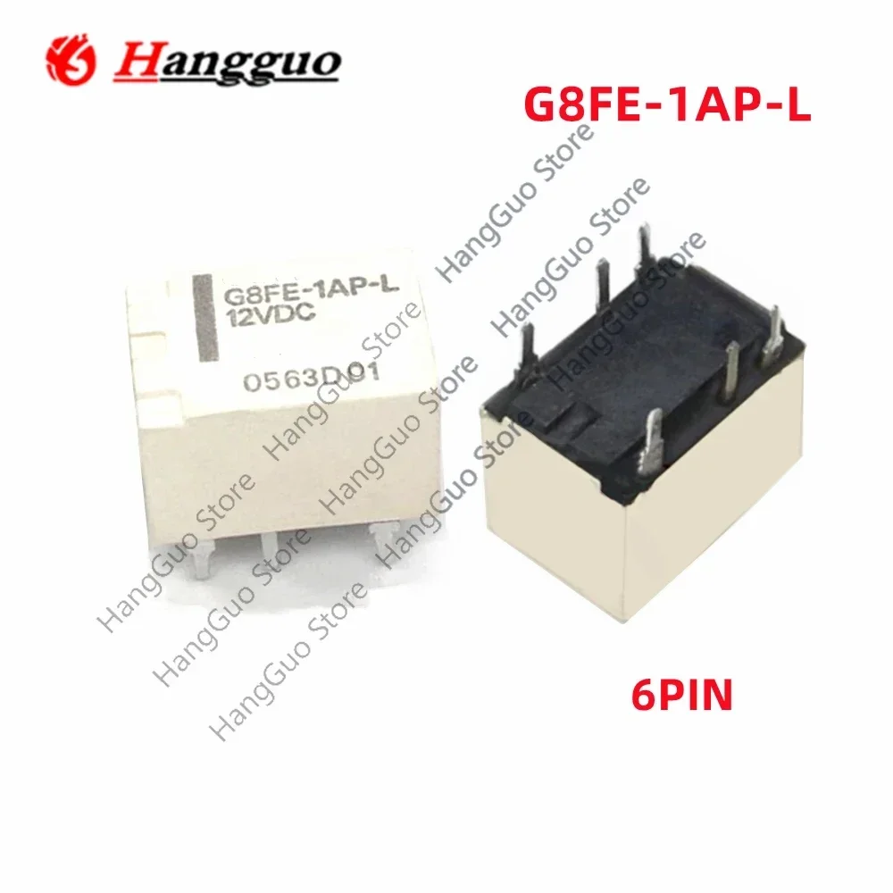 2PCS/Lot Original G8FE-1AP-L 12VDC 6-pin two-group conversion DC electromagnetic power relay for automotive central control modu