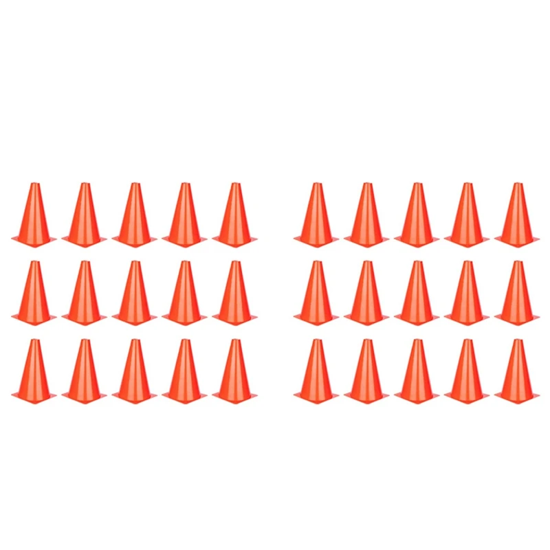 30Pcs 9 Inch Sports Cones, Soccer Training Cones Plastic Cones For Soccer Basketball Training Indoor Outdoor Activities