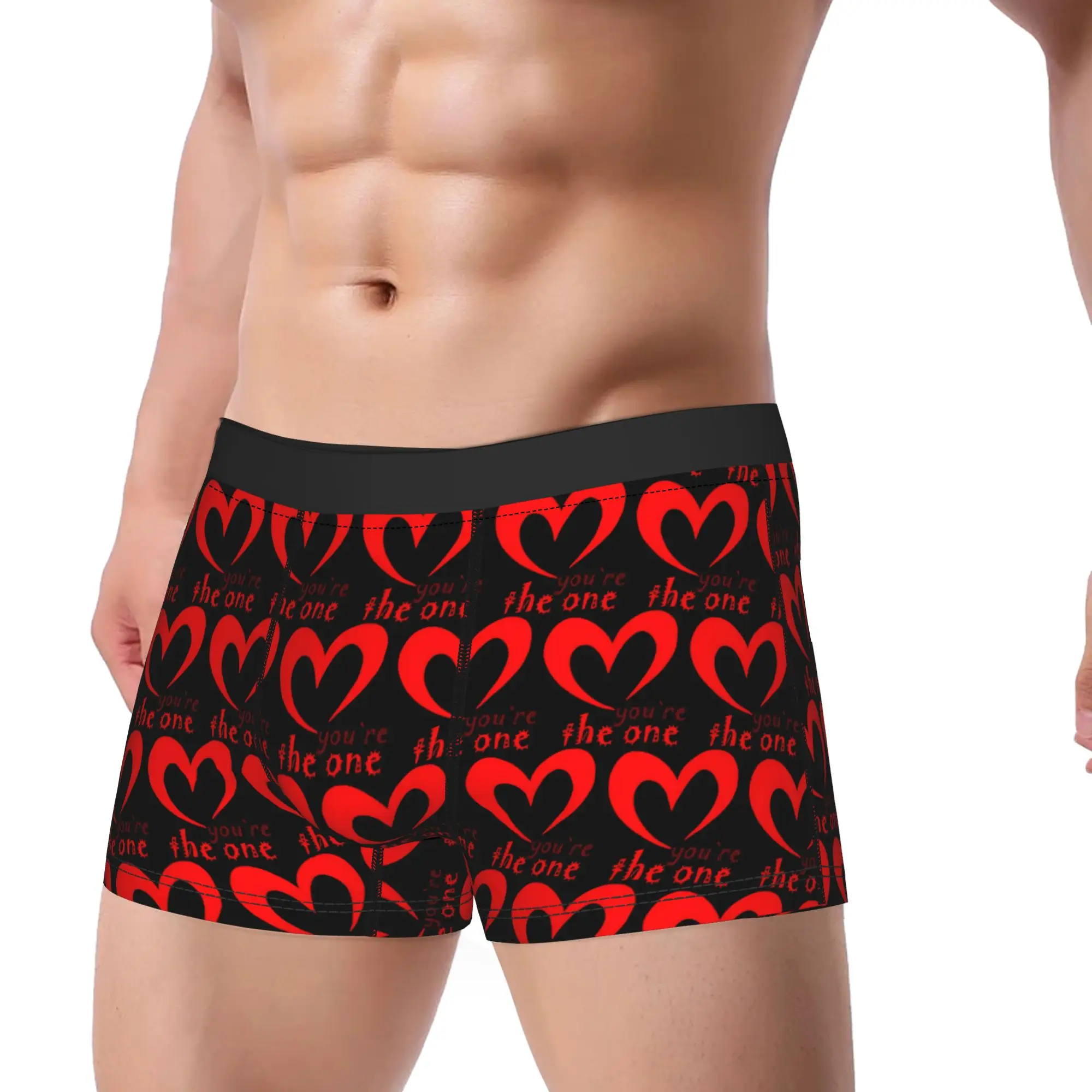 

You are the one Valentines Day Be my Valentine Underwear Panties Customs Shorts Briefs For Male Pouch Plus Size Trunk