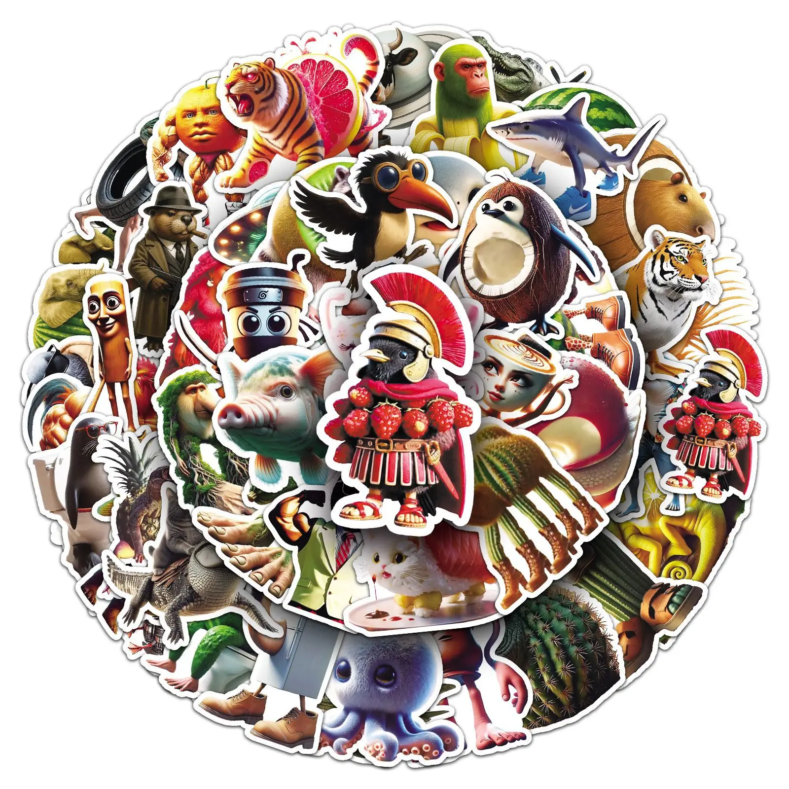 50 個 Tralalerotralala ステッカー面白い Tung Tung sahur Bombardiro クロコダイロ漫画人格クリエイティブ装飾ステッカーおもちゃ