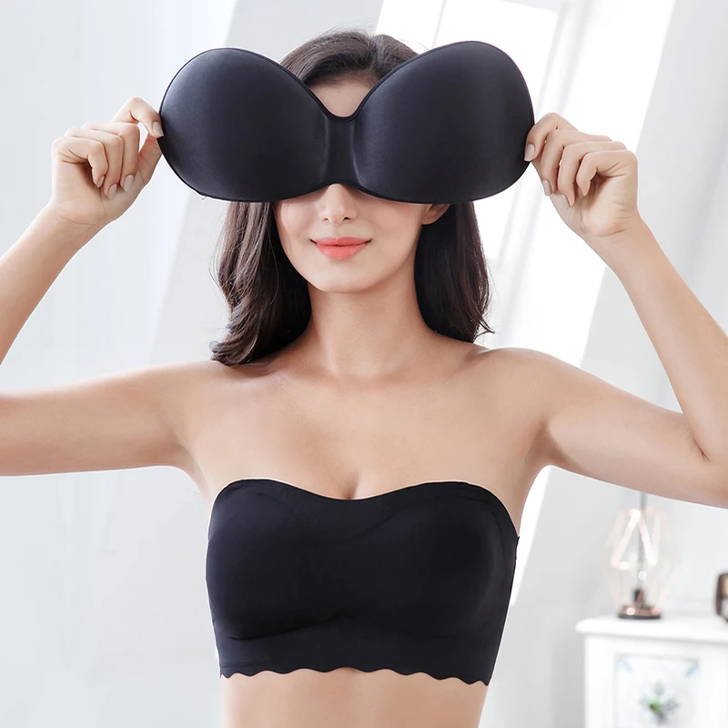 Push Up Bras for Women Underwear Invisible Strapless Bralette Large Size Brassiere Thin Mold Cap Bra 5XL 6XL Soutien Gorge Femme