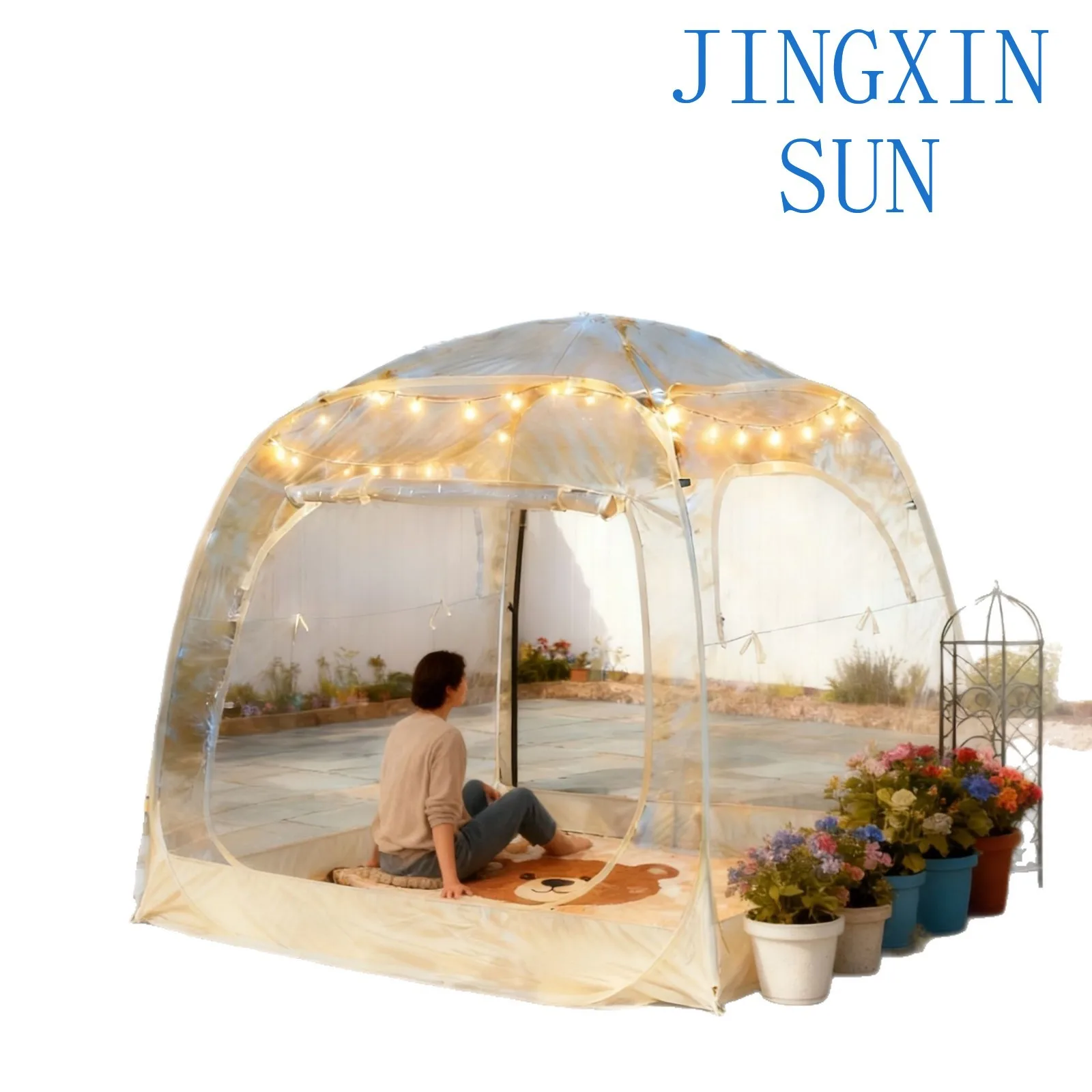 Transparent PVC starry sky tent outdoor camping courtyard bubble house Dinner barbecue leisure sun shed