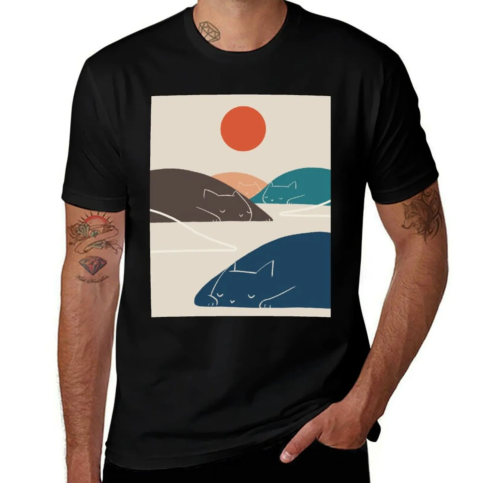 

Cat Landscape art No.1 T-Shirt anime t shirts oversize man t shirt cotton T-Shirt