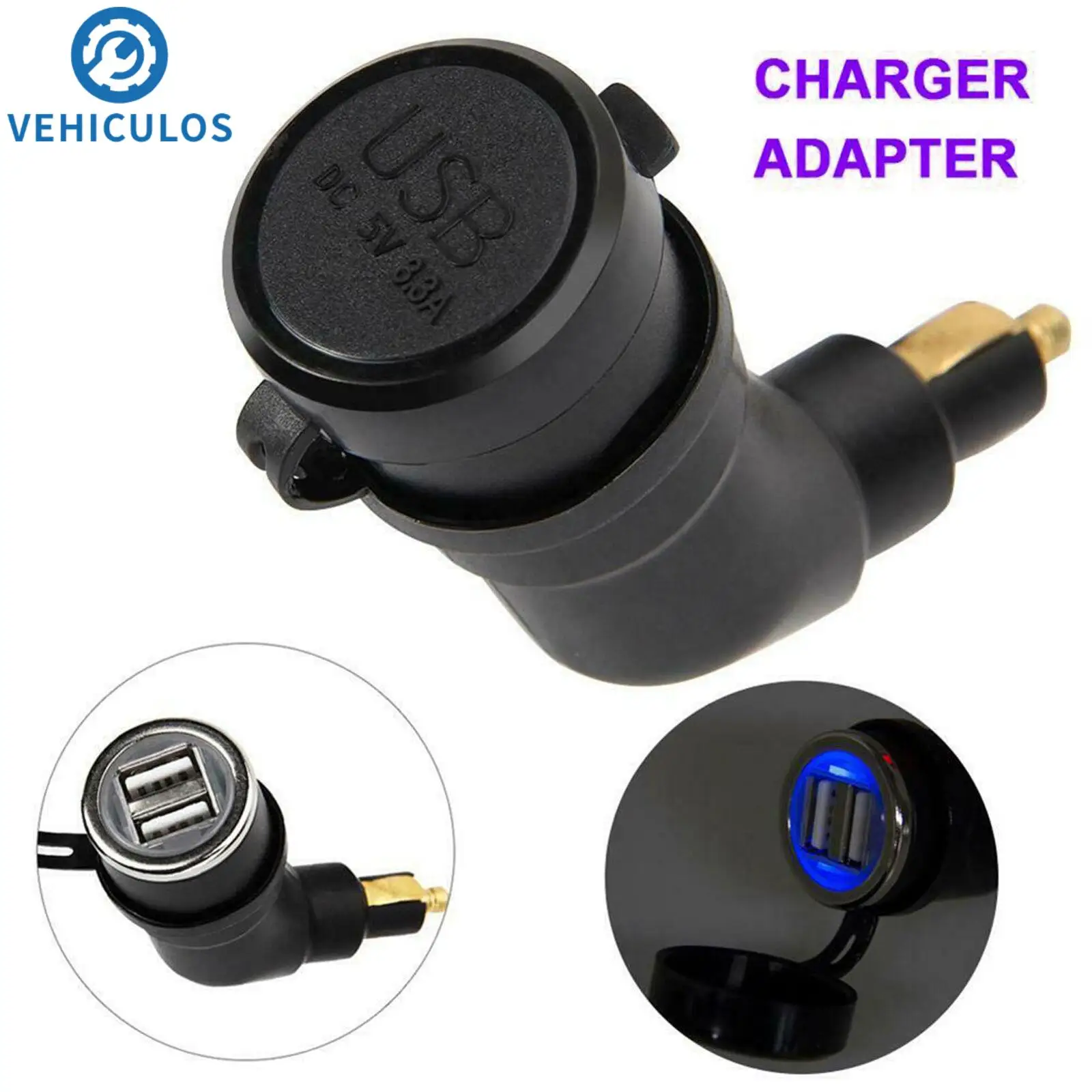 

Motorcycle Charger Adapter USB Port Digital Display Plug For BMW F800GS R1200GS R1200RT for iPhone iPad MP3/MP4 Digital Cameras