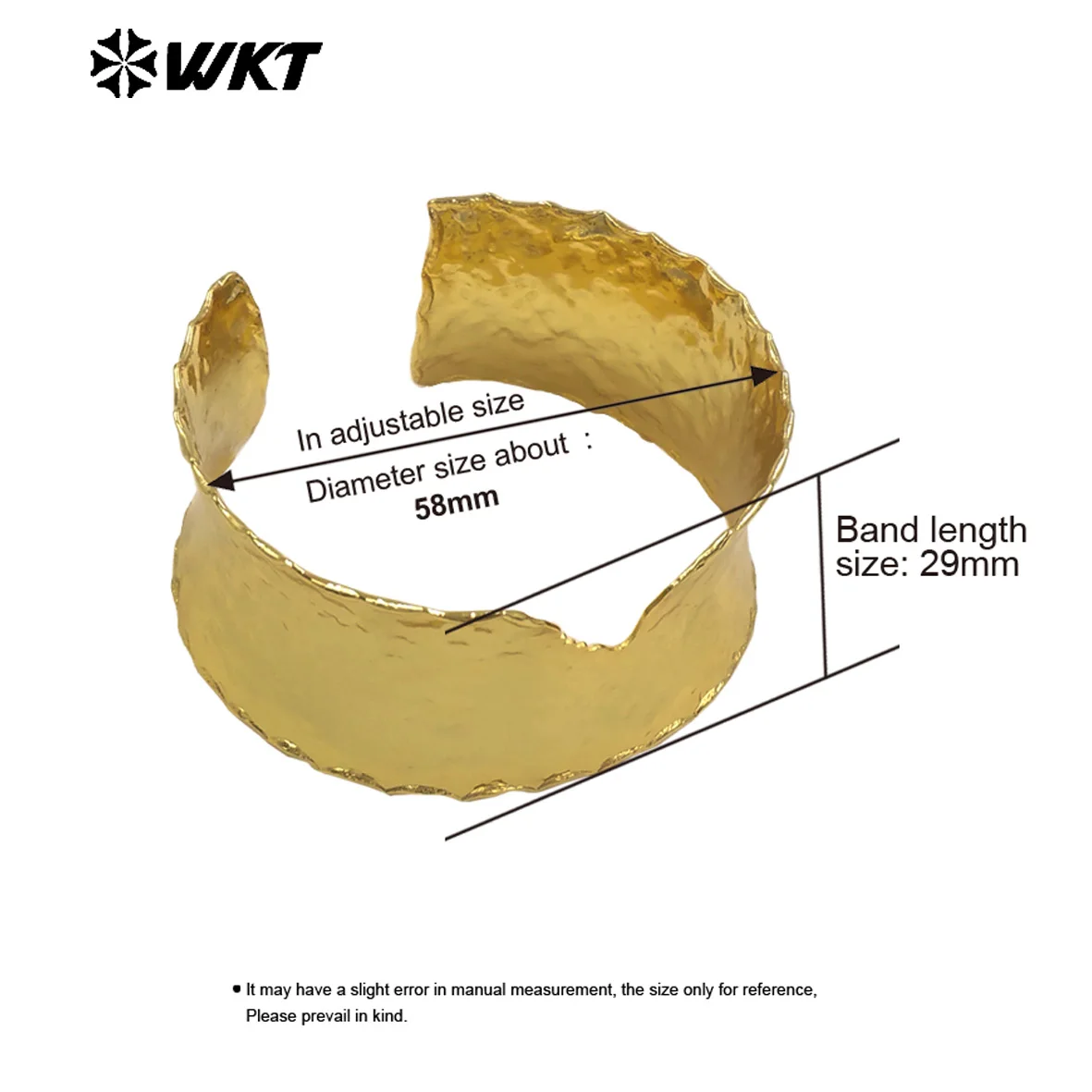 

WT-JF376 Горячая Распродажа, специальный дизайн с вырезом, винтажный гладкий желтый латунный браслет с большой манжетой или женский аксессуар на руку