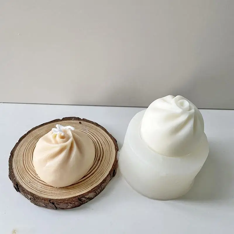 3D Niedliche Dampfnudel-Kerzenform aus Silikon für DIY Epoxidharz, Seife, Gips-Dekoration, Geschenk – Detail 4