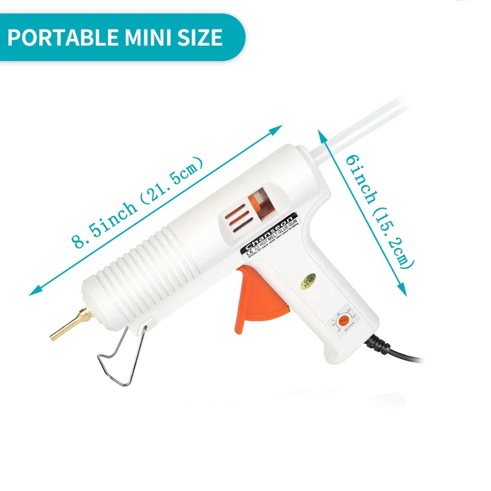 150W EU plug 220V  Hot Melt Glue Gun Smart Adjustable Temperature  Copper Nozzle Heater Muzzle Diameter 11mm Craft  Repair Tool