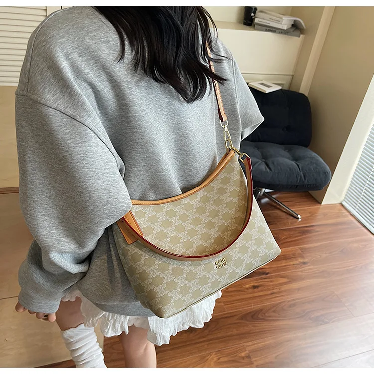 

Женская сумка премиум-класса в стиле ретро с текстурой, новинка 2025 года, модная сумка через плечо, подмышки, сумка-мессенджер в иностранном стиле