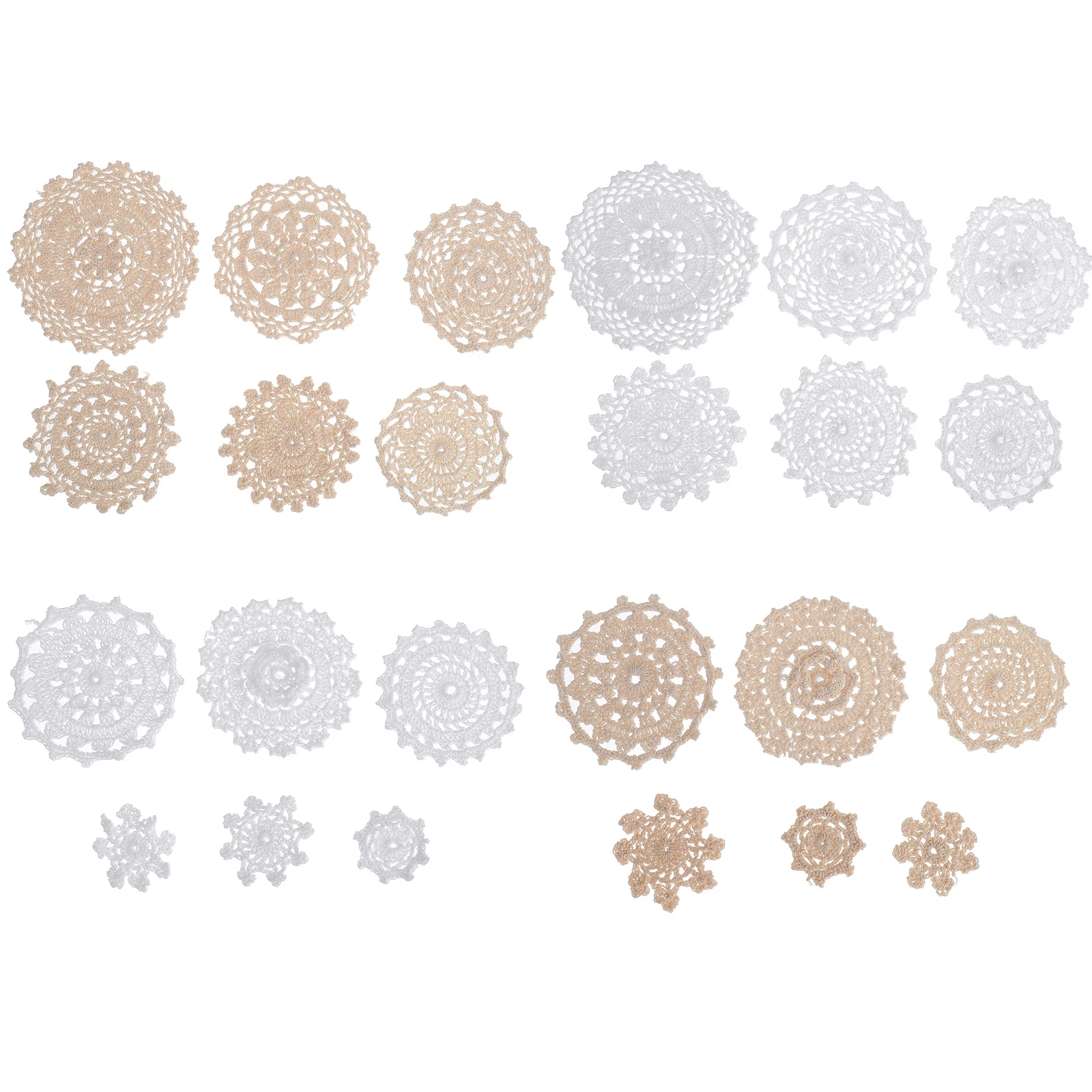 

24 Pcs Applique Cotton Flower Embellishments DIY Accessories Lace Decorations Sewing Diy Accessories Craft Projects