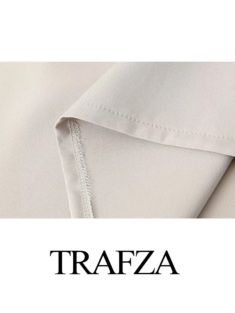 TRAFZA 2024 Spring Women Fashion 2-Piec Set Trend Half Turtleneck Tight Short Woman Top + Zipper Wild Streetwear Female Skirt