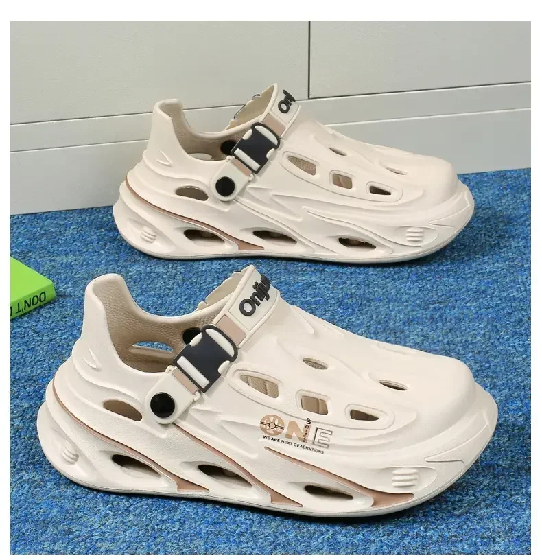 Herren Casual Gartenschuhe Herren Outdoor-Clogs Strand-Sandalen Sport Atmungsaktive Pantoffeln Slides Wandersandalen für Männer – Detail 16