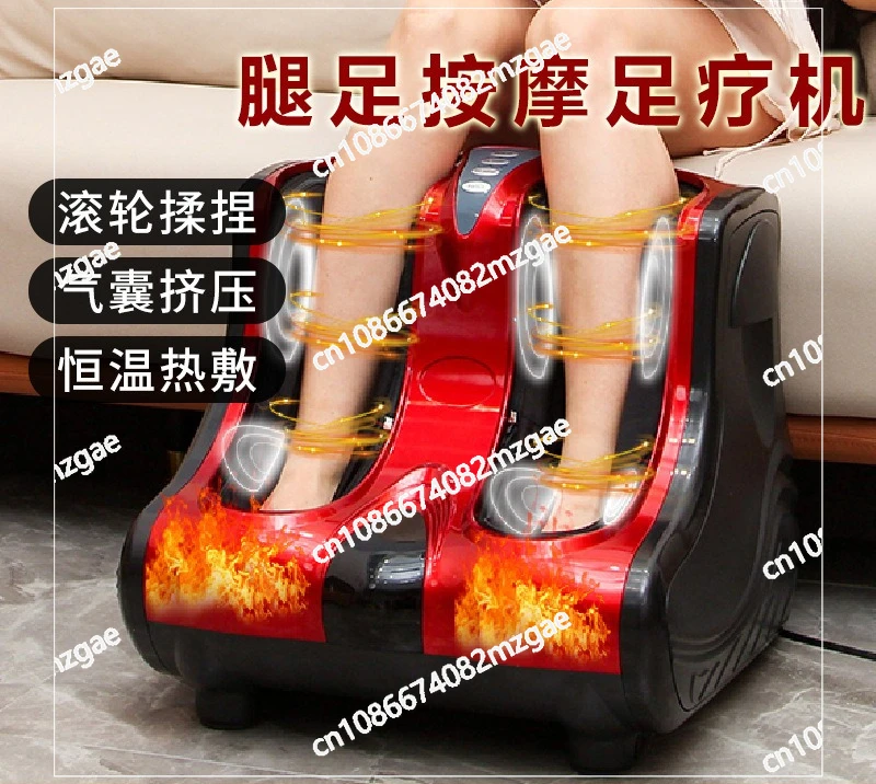 Intelligent Full Package Calf Sole Foot Massage Machine with Heated Air Pressure, Kneading Leg Massager for Relaxation