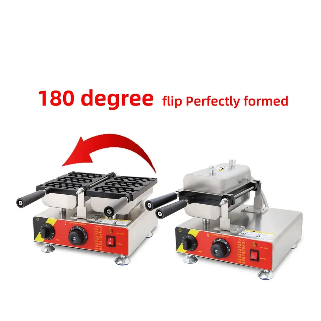 เครื่องทำวาฟเฟิลแบบรังผึ้งไฟฟ้า3ชิ้นใช้ในเชิงพาณิชย์เครื่องทำวาฟเฟิลแบบแท่ง220V 110V กระทะเหล็ก