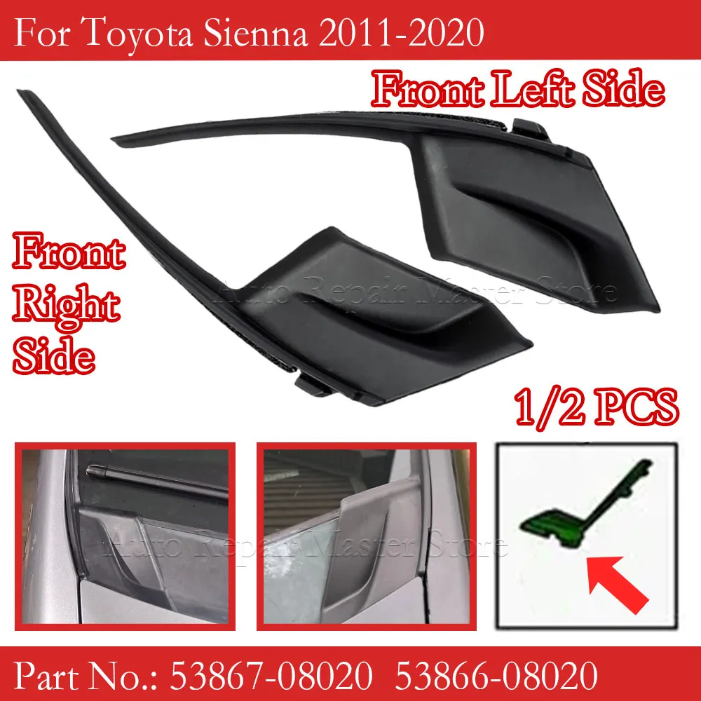 For Toyota Sienna 2011-2020 ﻿1/2PCS New Black Outer Windshield Window Wiper Cowl Cover Panel RH LH Exterior Auto Accessories