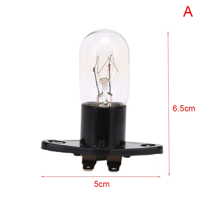 1Pcs 20W Microwave Oven Bulb Refrigerator Lighting Bulb Base With Holder Replacement Universal