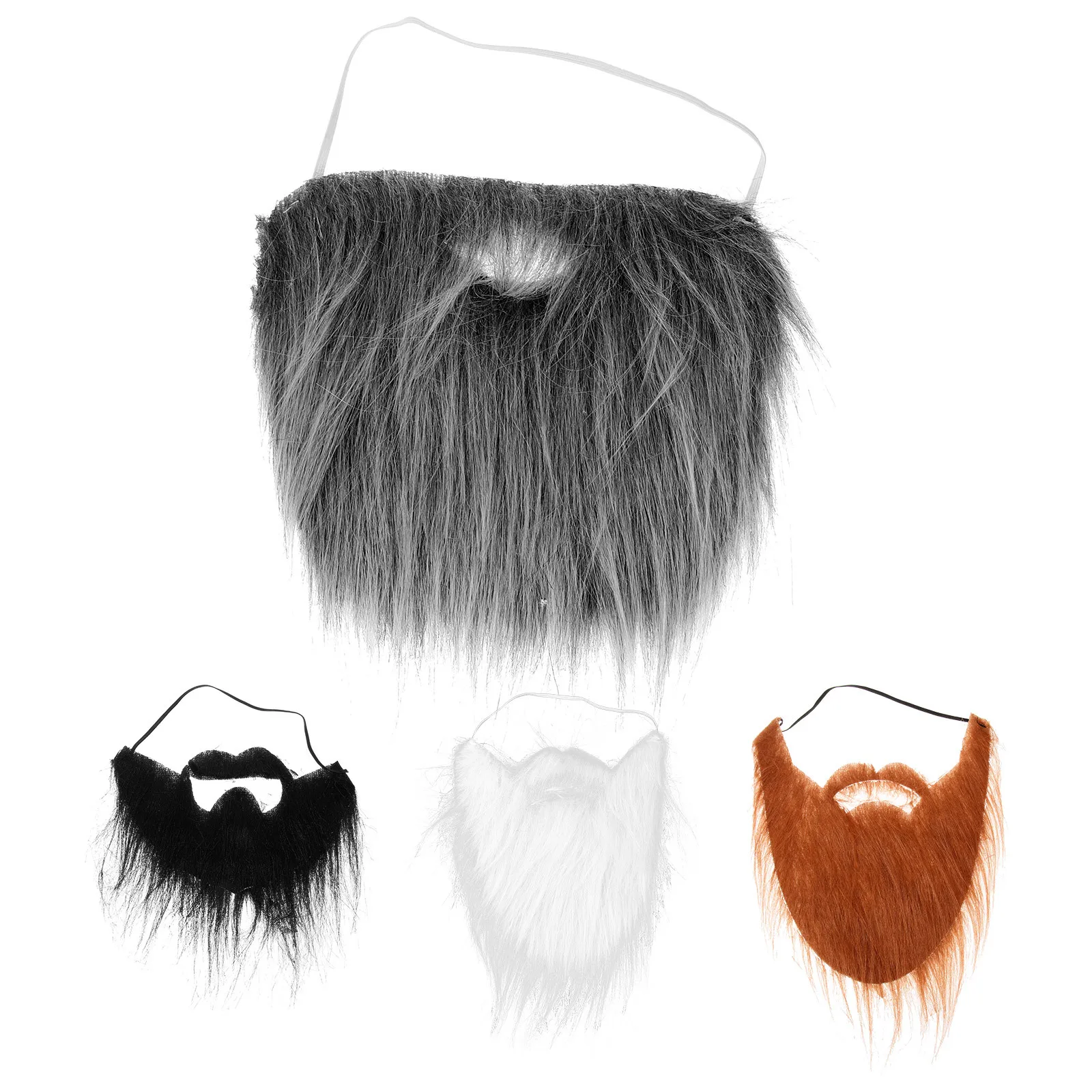4 szt. Zestaw rekwizytów na imprezę z brodą krasnala, wstępnie przycięte brody gnoma, akcesoria do cosplayu na występy sceniczne, wielokrotnego użytku