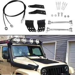 Ostacolo del cofano elimina gli accessori per la protezione della corda per Jeep Wrangler JK 2007-2016 2017 2018 spazzola per rami a sospensione bassa