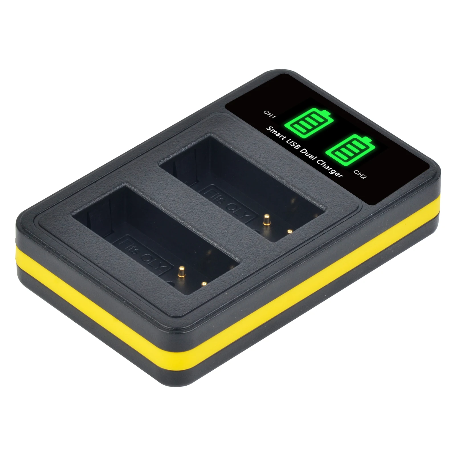 شاحن USB مزدوج LED مع منفذ من النوع C لبطارية PS-BLN1 BLN-1 BCN-1 وقلم Olympus OM-D E-M1 OM-D E-M5 E-P5 OM-D E-M5 II