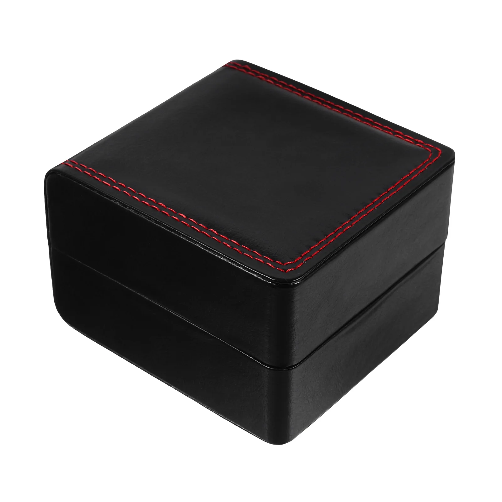 

Luxury PU Watch Box with 1 Grid Removable Pillows Black Storage Case for Men Watch Display Jewel Packaging