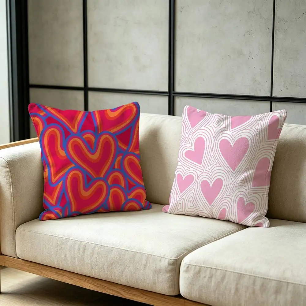 INS Love Throw Pillow Cover Neutral Decor Cushion Cover Soft Sofa Couch Bed Home Decor Pillow Case