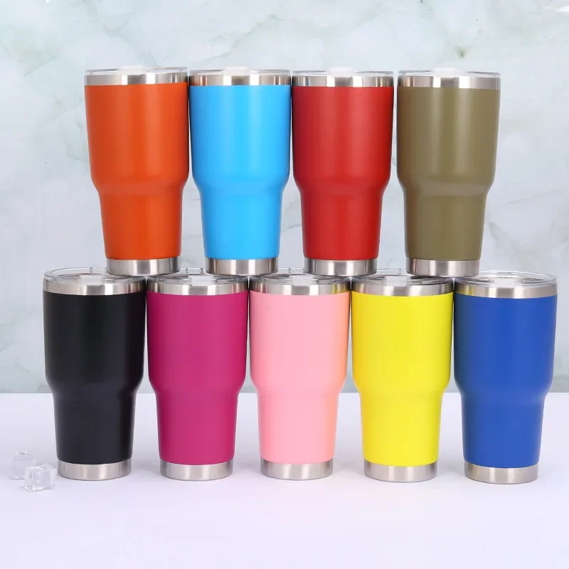 30oz Tumbler Double Wall water vaso cooler termos Coffee Custom  Mug bottle Stainless Steel Vacuum Insulated Tumbler