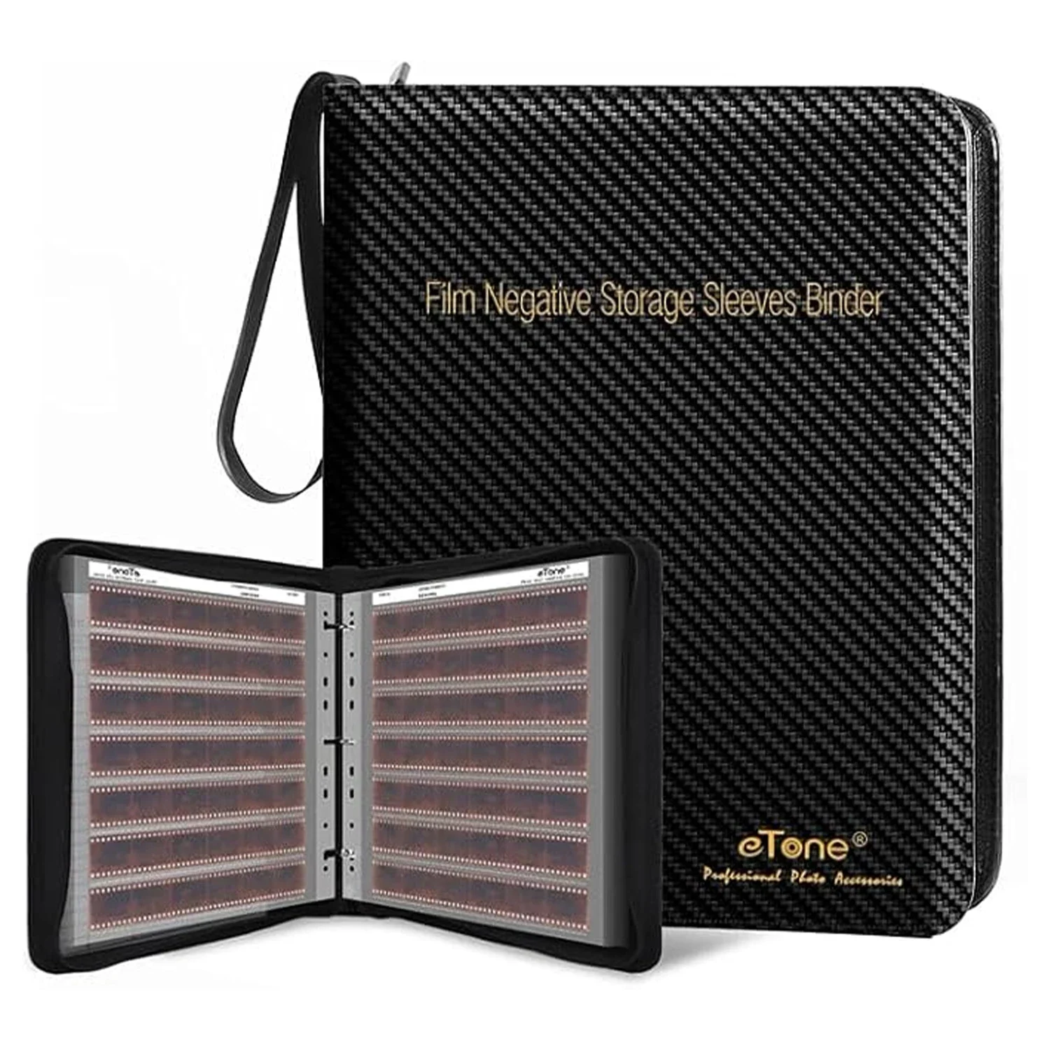 

eTone Brand New Refined Film Negative Storage Kit Album Protector Zipper Binder Storage Box with 50pcs Acid-Free Sleeves