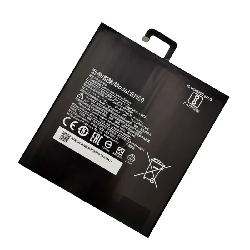 2025 Years 100% Original High Capacity BN60 Battery For Xiaomi Pad 4 Tablet Pad4 MiPad4 6010mAh Bateria Fast Shipping