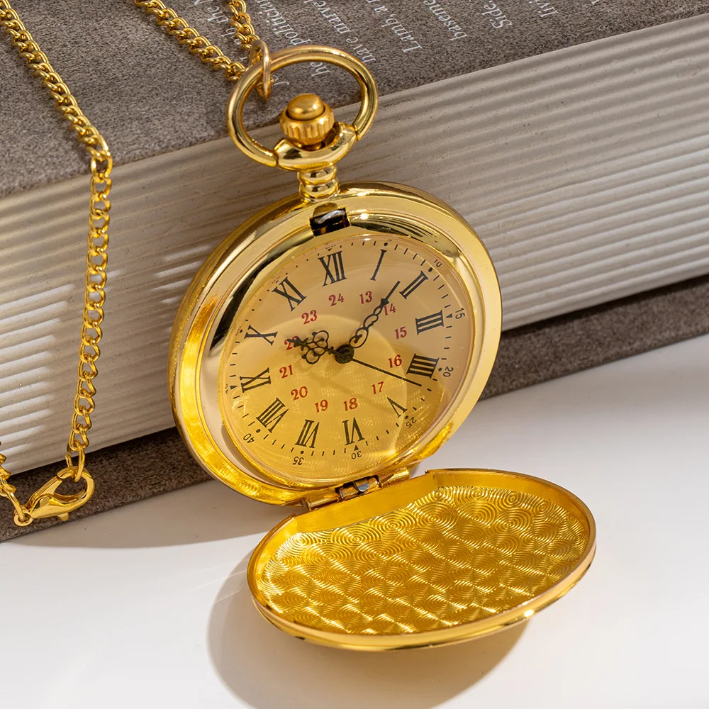 To My Son Pocket Watch Vintage Flip Quartz Watch Keepsake Gift Birthday Graduation Gift for Son Retro Necklace Watch ﻿