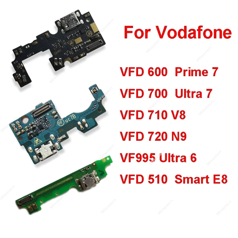 Charging Port  Microphone & Charger USB Jack Board For Vodafone VFD 600 700 710 720 510 Prime 7 Ultra 6 7 V8 N9 Smart E8 VF995