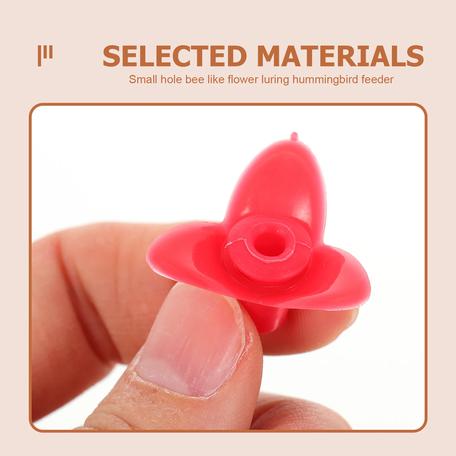 

12pcs Hummingbird Feeder Replacement Flowers Bird Feeder Outdoor Flower Shape Durable Plastic Attract Birds Practical Design
