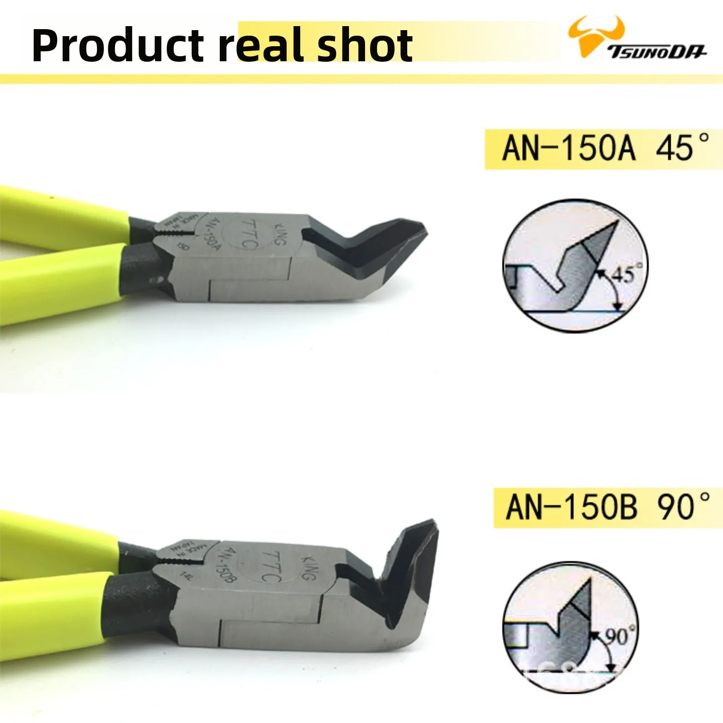 High Hardness Japan TTC Tsunoda Cutting Pliers AN 150A 45 Degree Nippers AN 150B 90 Degree Wire Cutter For Model Making Craft