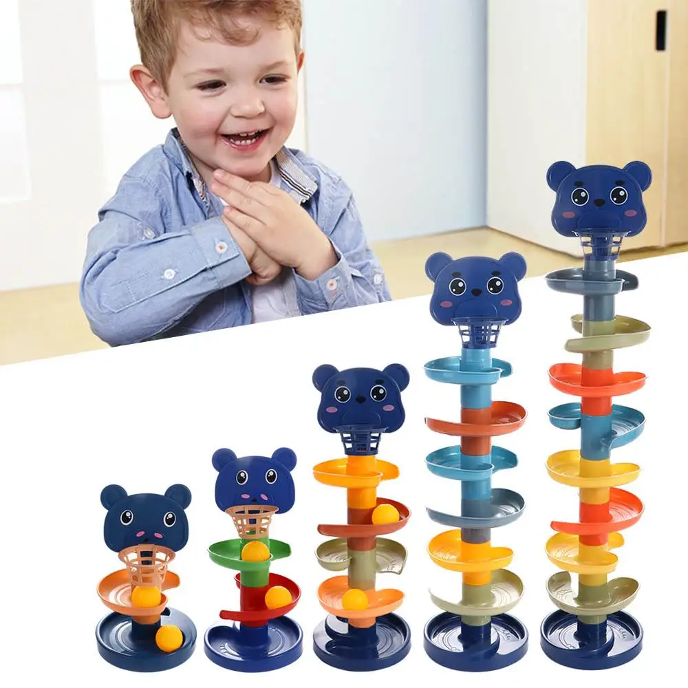 

Stacking Toys Parent-Child Game Kids Gift Spin Track Toy Set Rotating Track Set Ball Drop Roll Swirling Tower Educational Toys