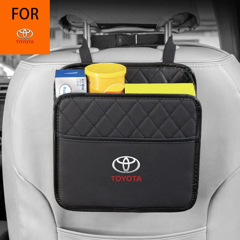Bolsa organizadora para respaldo de asiento de coche, para Toyota chr Corolla Camry rav4 Yaris hilux prius avensis auris Prado verso fortuner