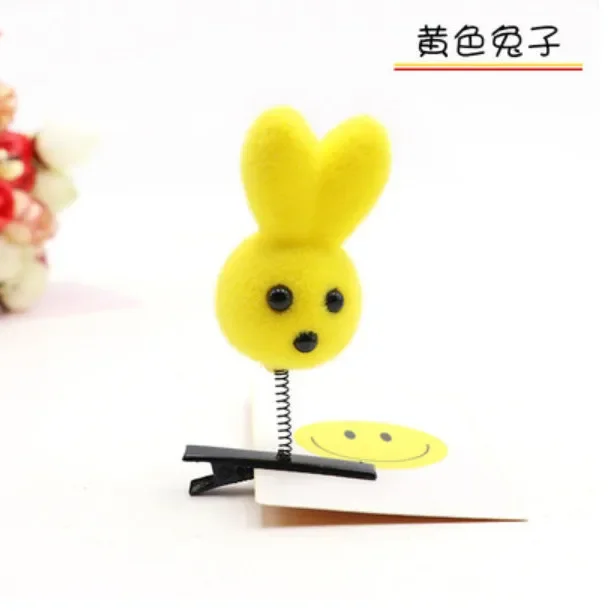 5PCS Selling cute artifact hairpin to make money small red dog rabbit bear windmill peach heart spring clip small gift