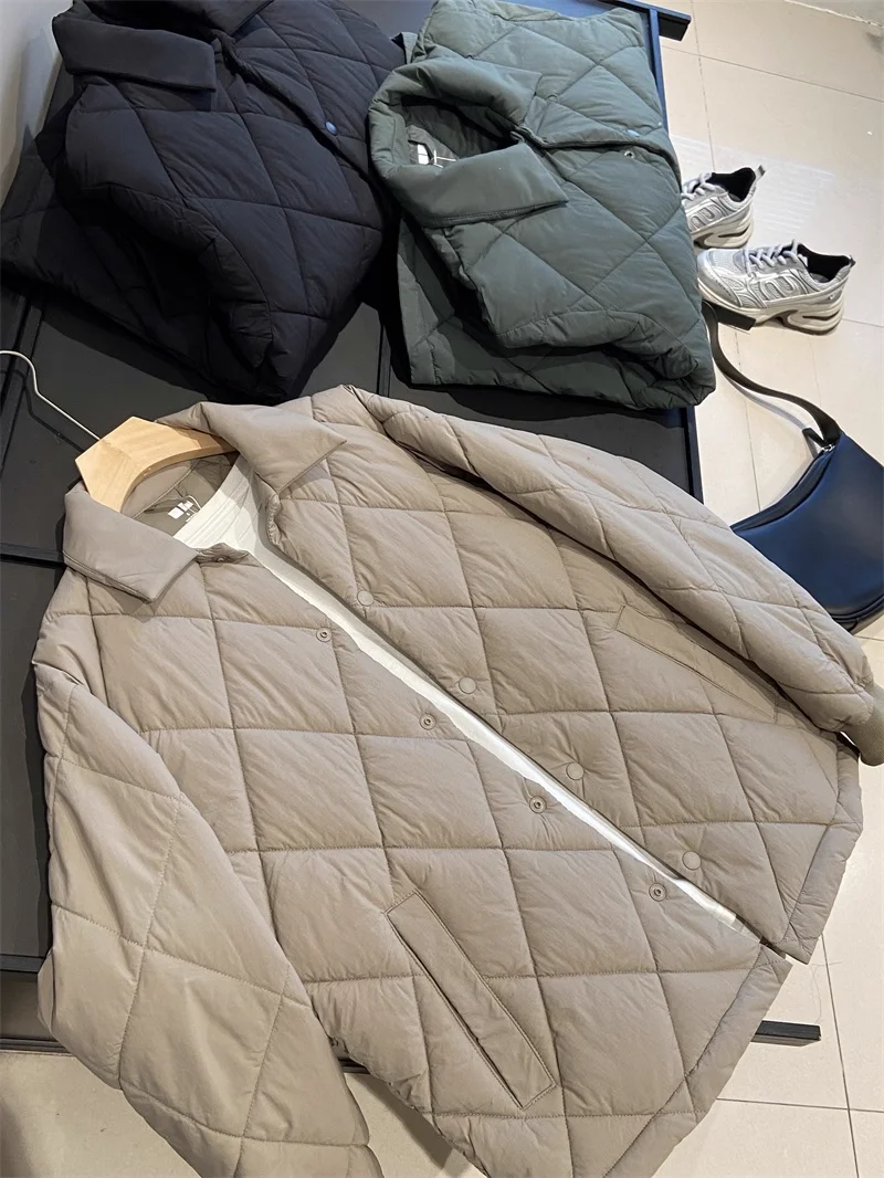 

ex Autumn Winter Air Cotton Jaet Bfled Warmth Collar Coat Long Sve Casual Faionable Single Button Closure ...