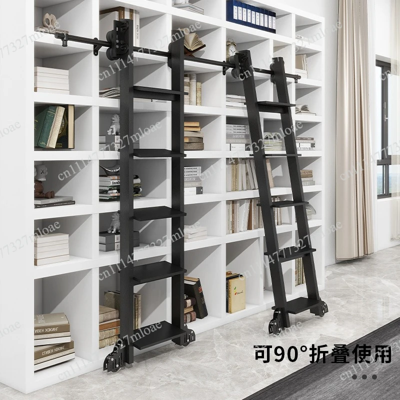 Bookshelf Mobile Escalator Accessories Wrought Iron Ladder Track Home Study Attic Bunk Bed Climb Hardware Slide