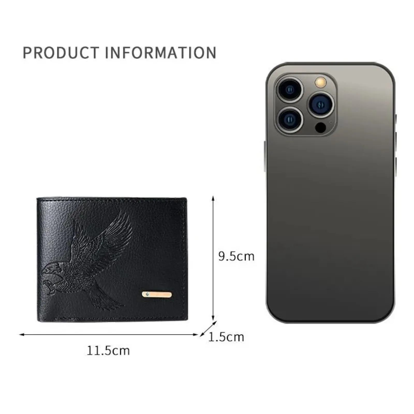 Cartera para hombre, bolso corto para hombre, moda juvenil, billetera de negocios de cuero suave Horizontal, tarjetero de identificación de crédito, billetera, monedero