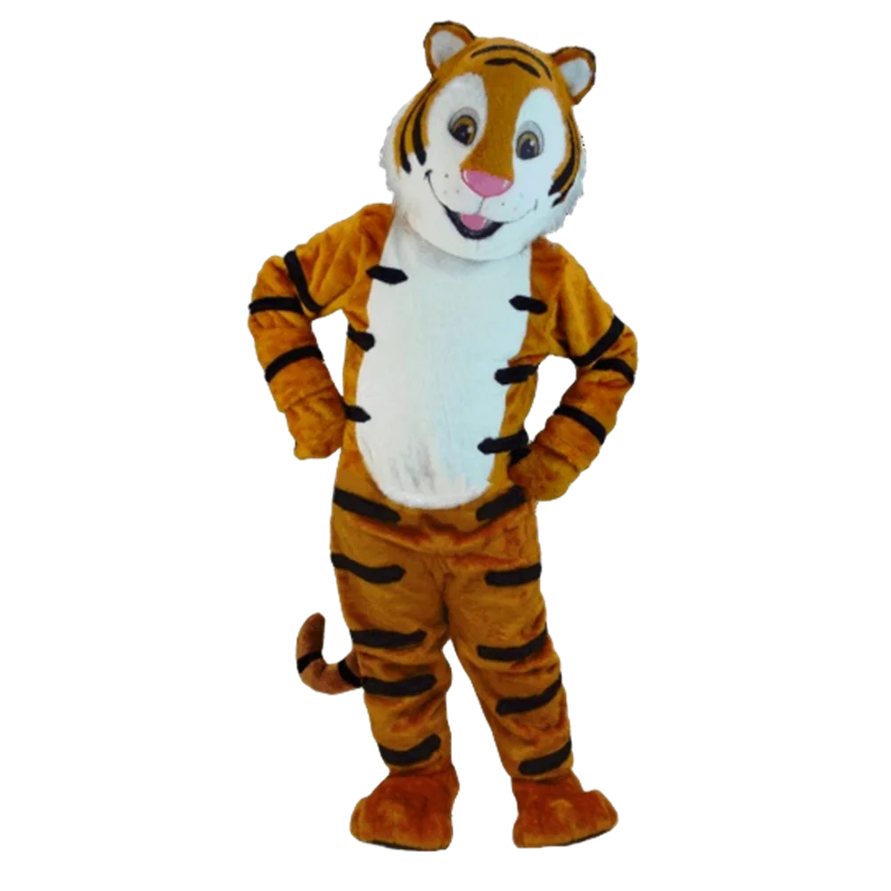 Smiling Cartoon Tiger Mascot Costume Adult Size Character Animal Theme Carnival Party Cosply Mascotte Mascota SW1008