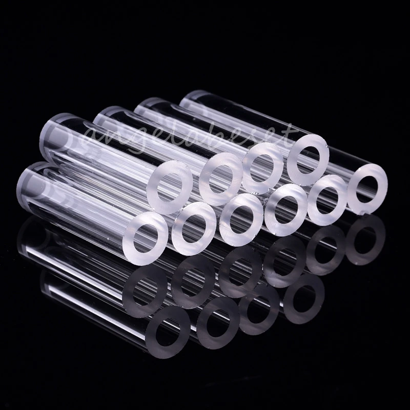Quartz Tube Pipe OD 15mm to 50mm Silica Single-Bore Sight Glass Pipe High Temperature Glass Tubes